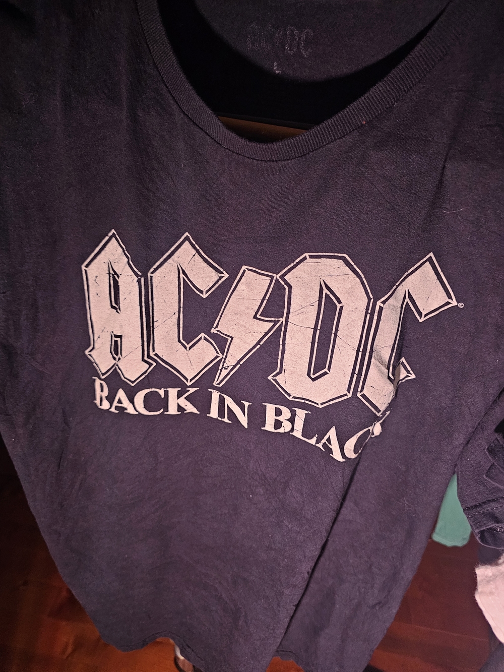 AC/DC Back In Black Graphic Tee - Black with White Logo